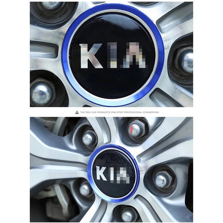 4 Pcs Sticker Dekorasi Hub Velg Mobil Bahan Aluminum Alloy Untuk Kia