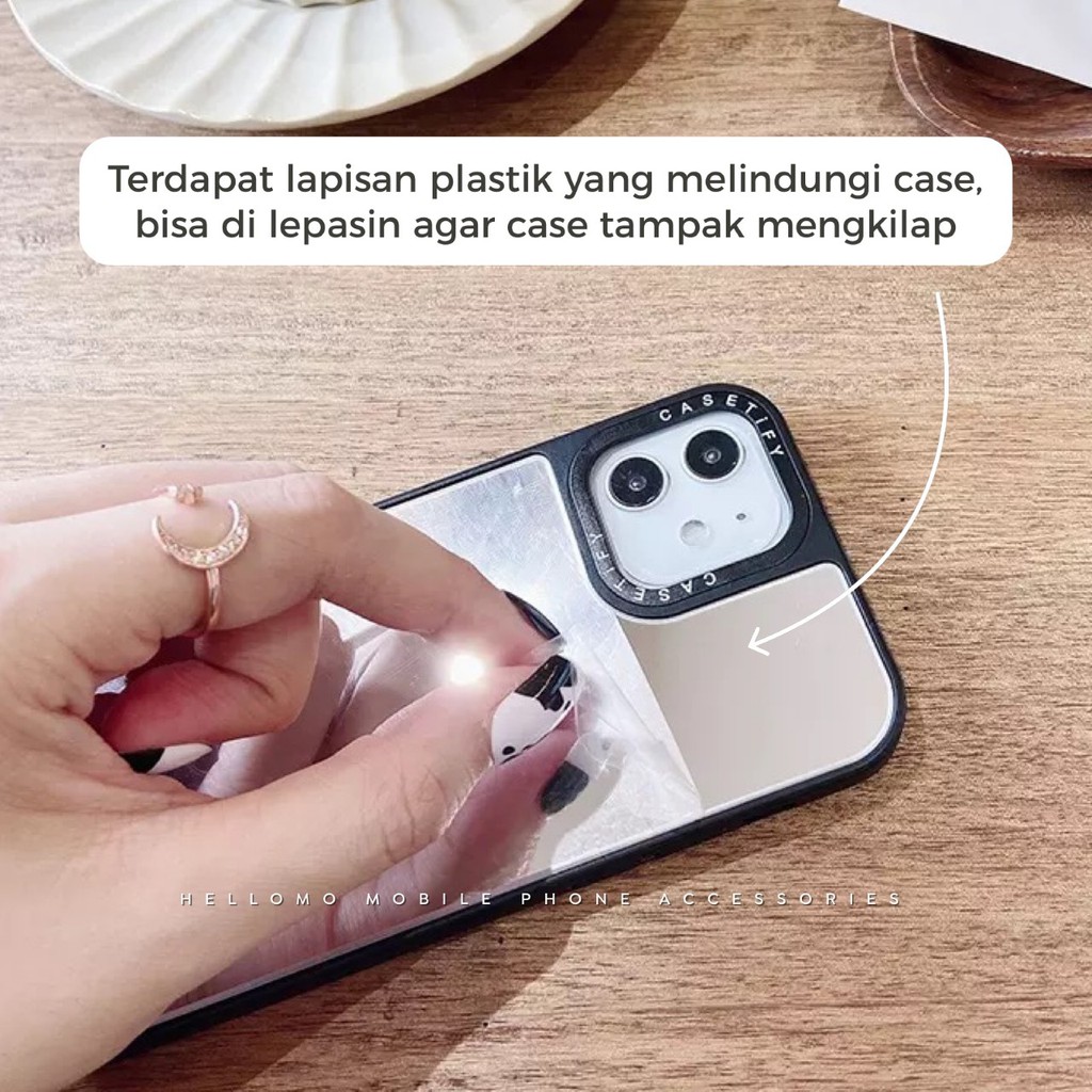 Casetify Mirror iPhone (Seri 2) Casetify Mirror Custom Case Cermin Casetify Kaca