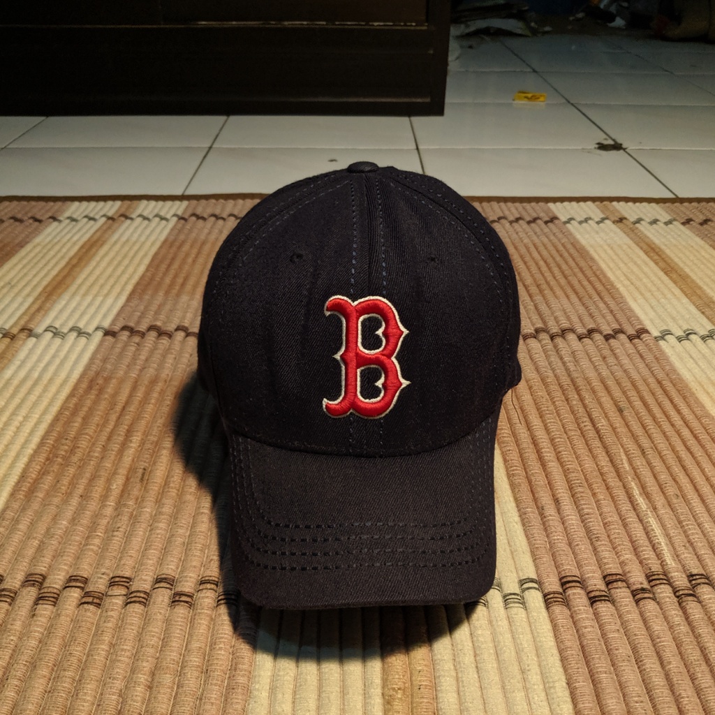 Topi MLB B Boston Red Sox Black Cap Baseball Original Second Preloved