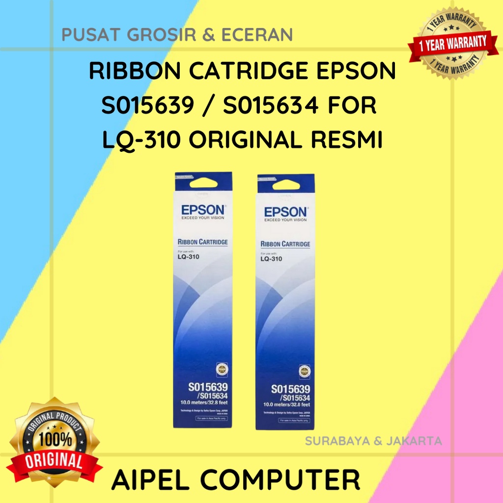 LQ310 | RIBBON CATRIDGE EPSON S015639 / S015634 FOR LQ-310 ORIGINAL RESMI