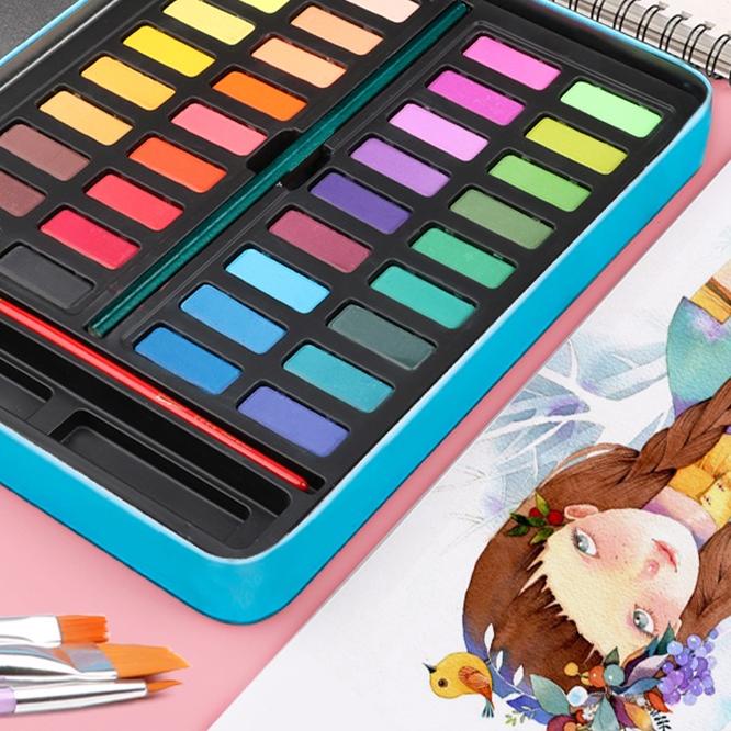 

limited STOCK!Olla 36/48/56Water Color Set - Alat Cat Air Set (Termasuk Kuas dan Kertas Gambaran) - WC3|RA9