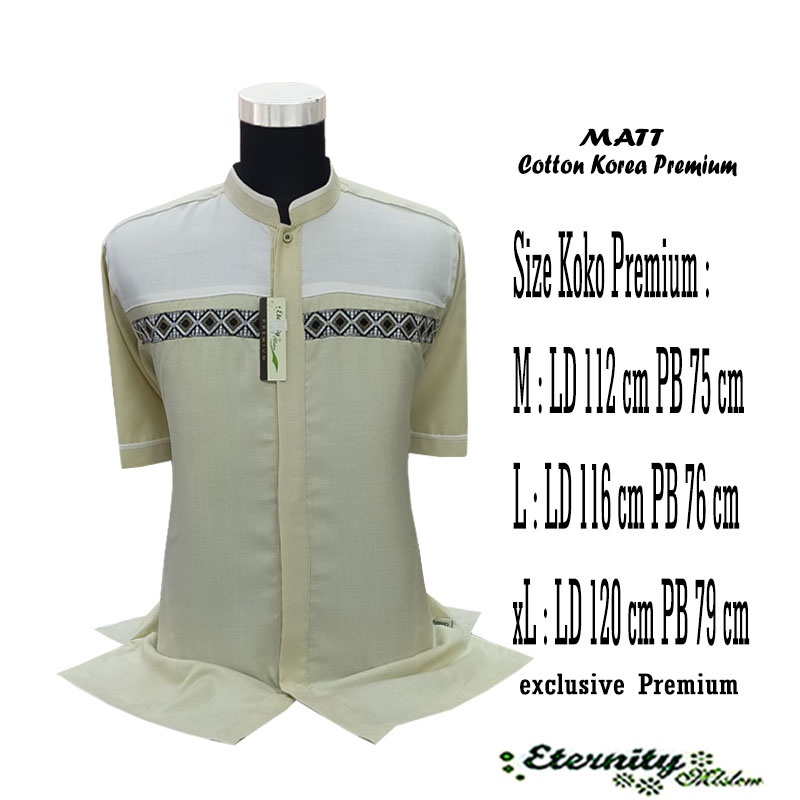 Baju Koko Pria Dewasa Koko Eternity Premium Lengan Pendek Terbaru COD