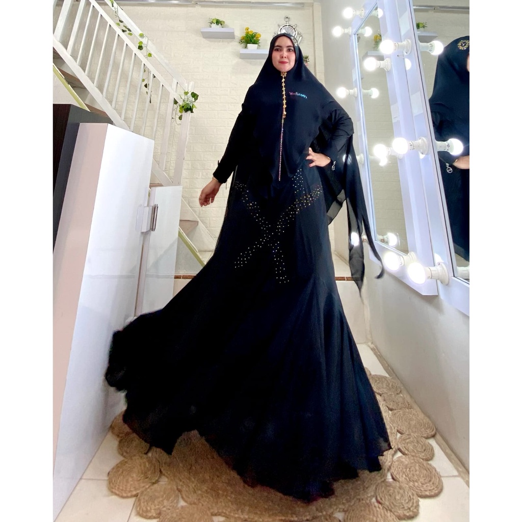 Gamis Set Ruby Premium By Yodizein Syar'i Dress Muslim Set Dewasa