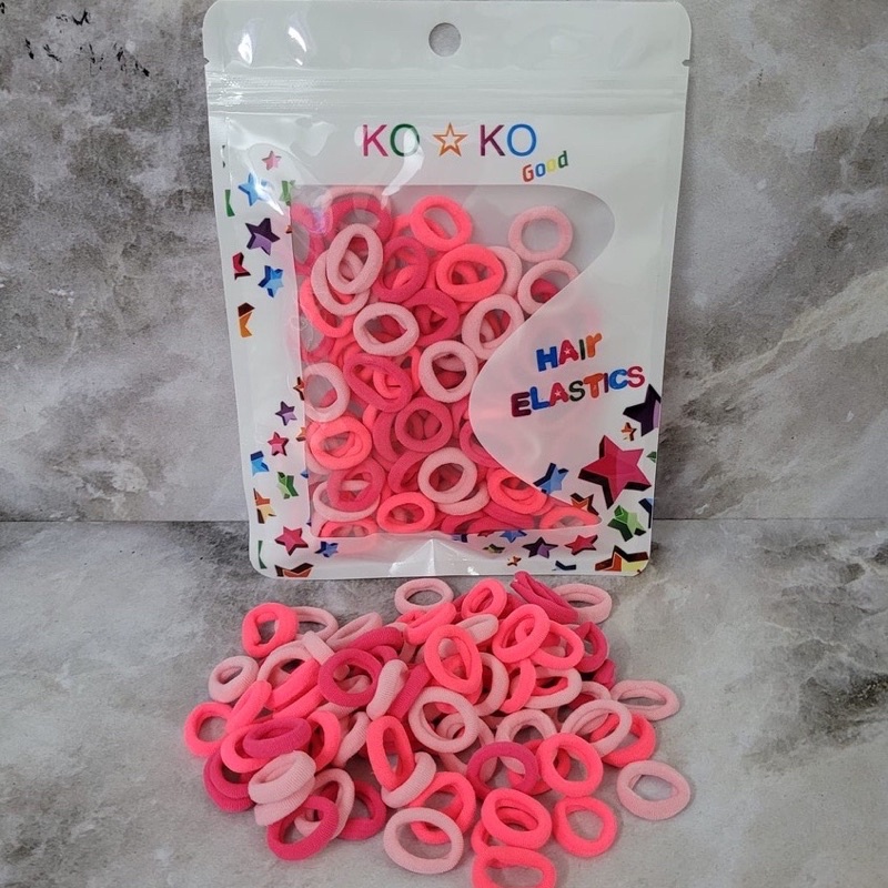 IKAT RAMBUT KARET DONAT ISI 100pcs/ TOWEL RING MIX WARNA / HARGA GROSIR