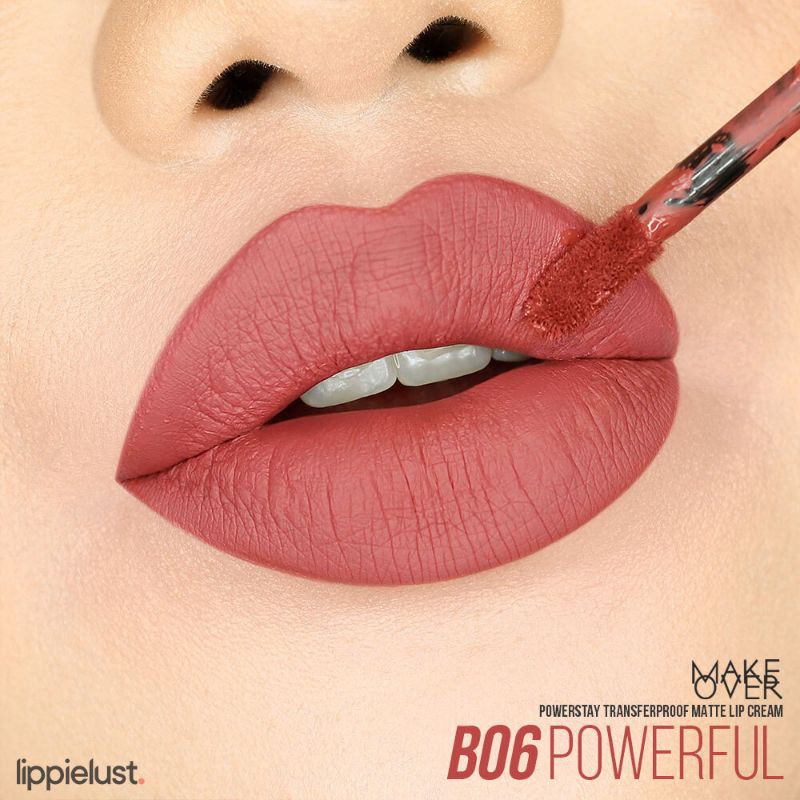 MAKE OVER POWERSTAY TRANSFERPROOF MATTE LIP CREAM B06.POWERFUL