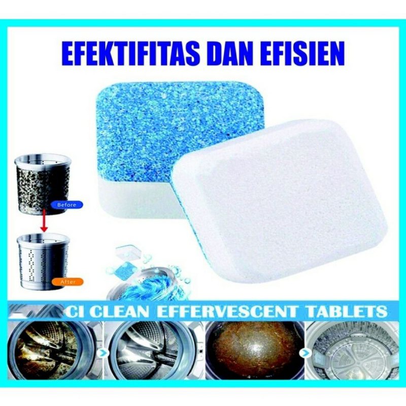 Tablet pembersih mesin cuci inovatif penghilang bau / deep cleaning washing