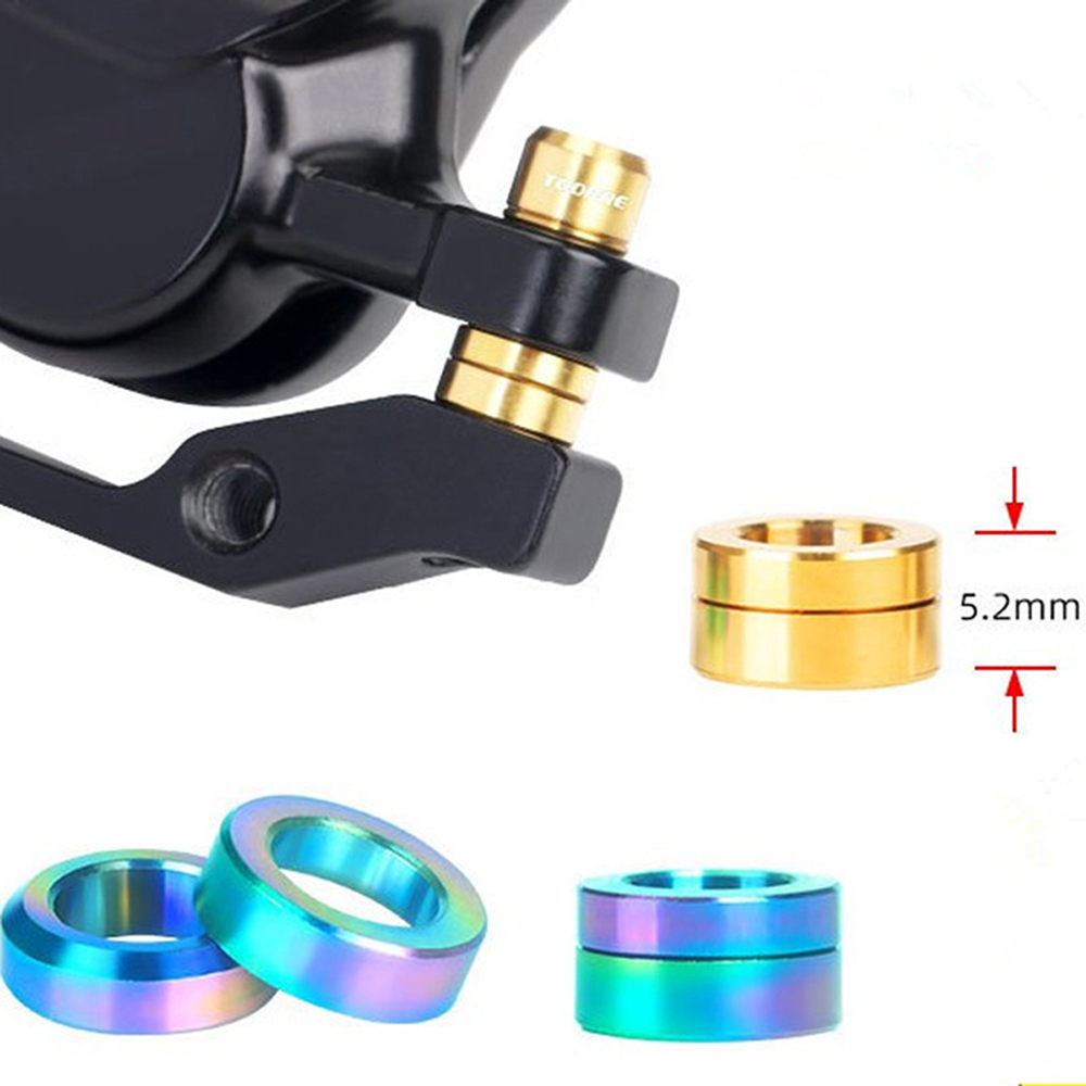 LANFY Bicycle Parts Bicycle Washers 4Pcs/set Washer Rings Concave And Convex Cycling Bicycle Brake Disc Brake Titanium Mountain Bike BMX Bike Bicycle Spacer/Multicolor