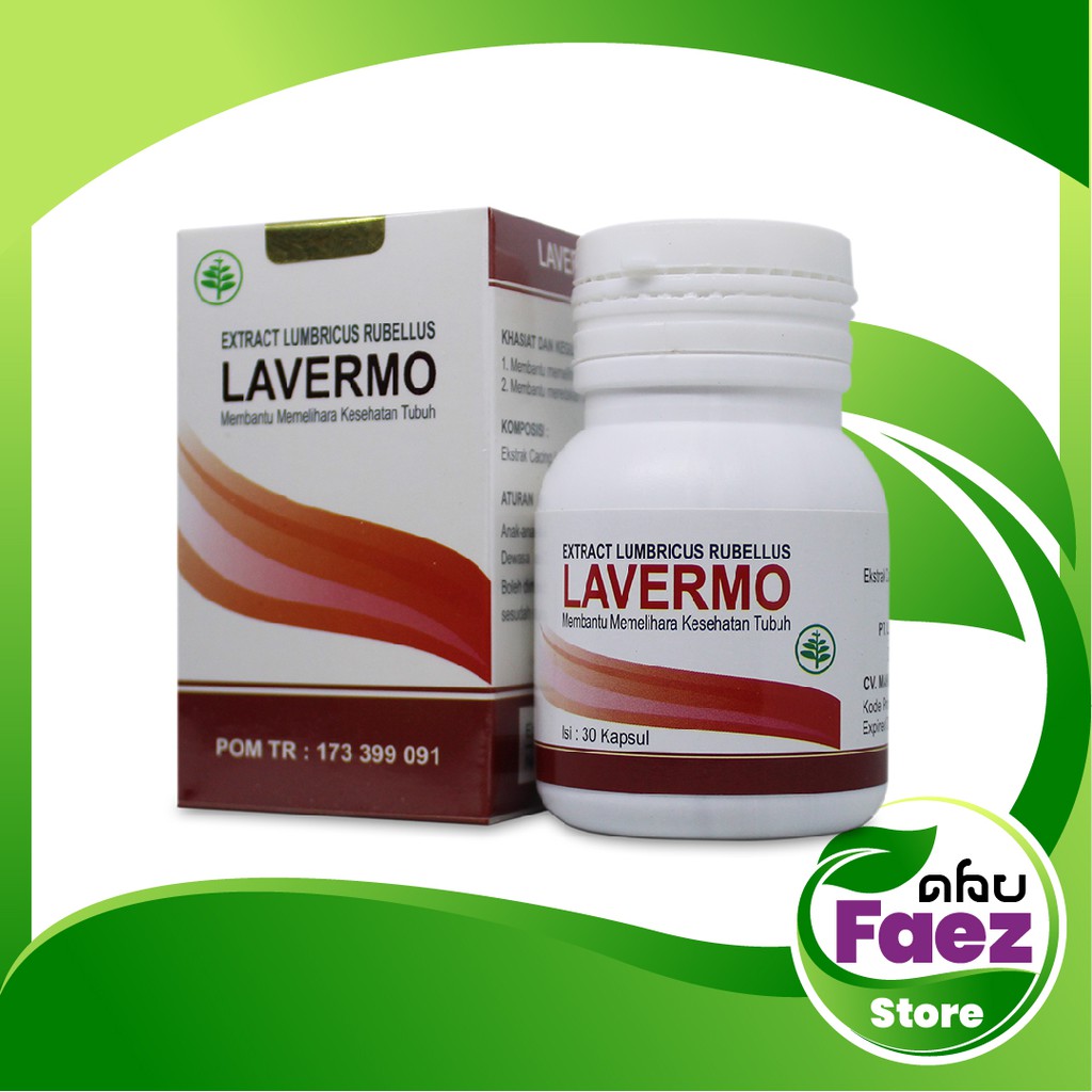 LAVERMO Kapsul Ekstrak Cacing - Extract Lumbricus Rubellus