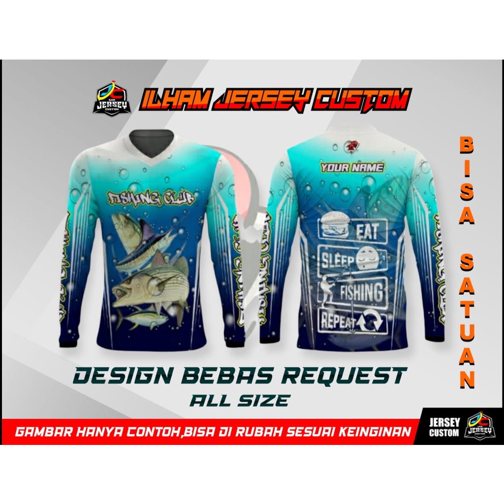 Kaos Jersey Mancing custom design Suka suka