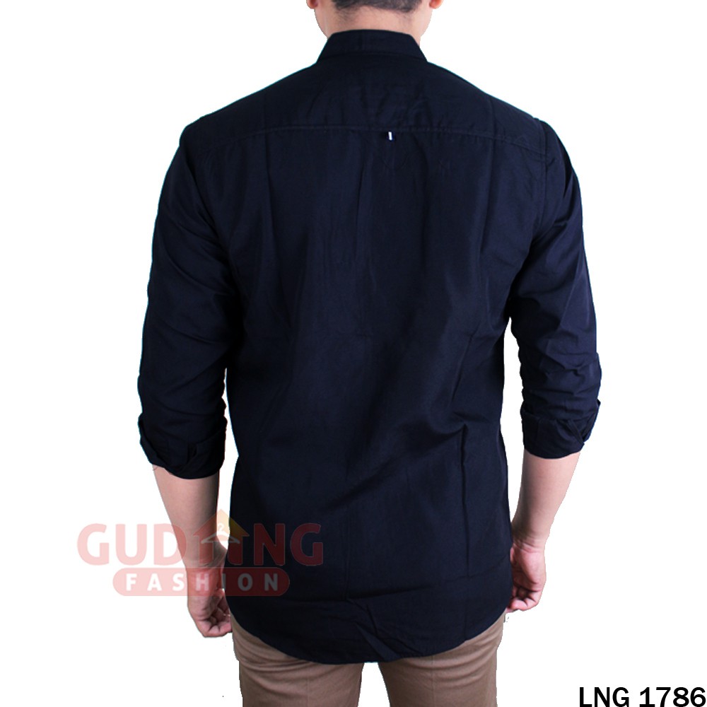 Kemeja Casual Pria Oxford Lengan Panjang - LNG 1786