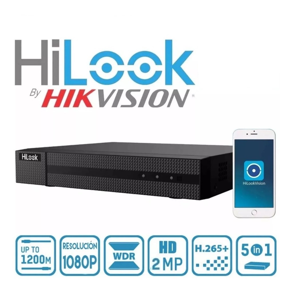 Paket CCTV HILOOK 4CH 4 Channel Kamera Full HD 2MP LENGKAP +Kabel +HDD