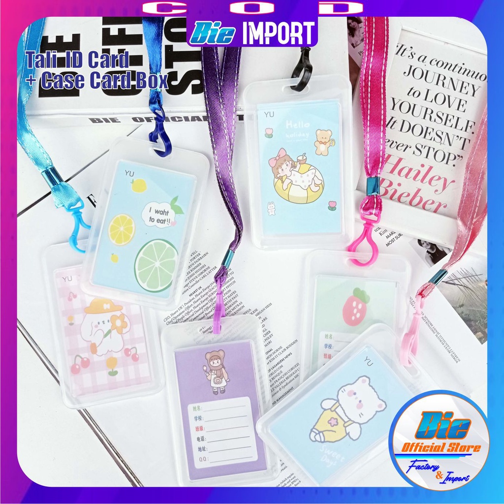 Tali ID Card Set Box Karakter Warna Impor Best Seller