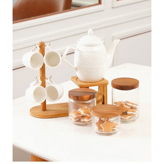 DELICIA  TOPLES DENGAN TUTUP KAYU SET /TOPLES KUE/ TOPLES BISCUIT/TOPLES LEBARAN/TOPLES PREMIUM