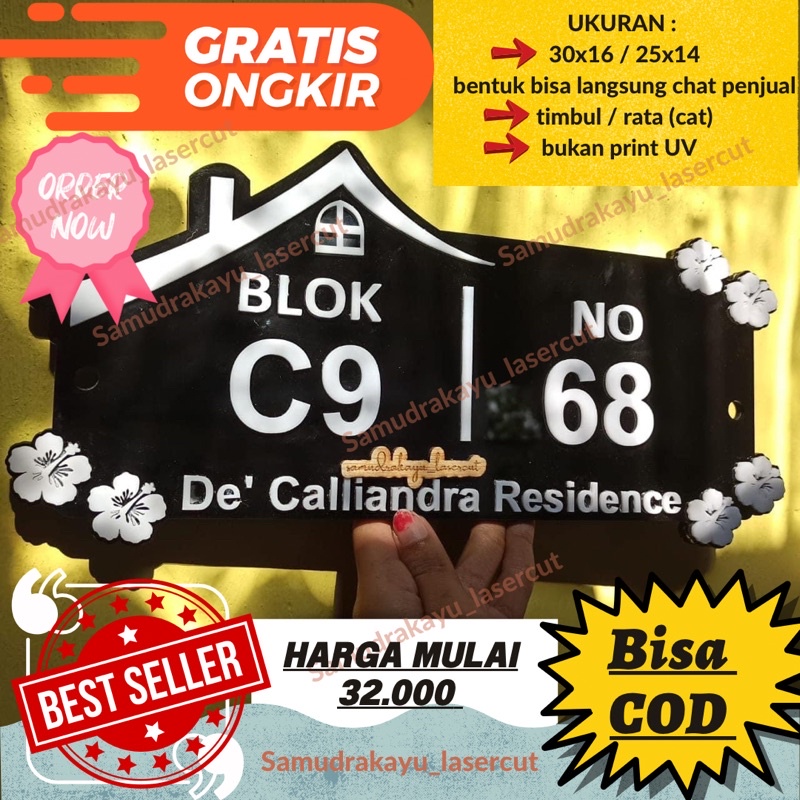 Nomor Rumah Bahan IMPORT PREMIUM (elegant,klasik,aestetik)