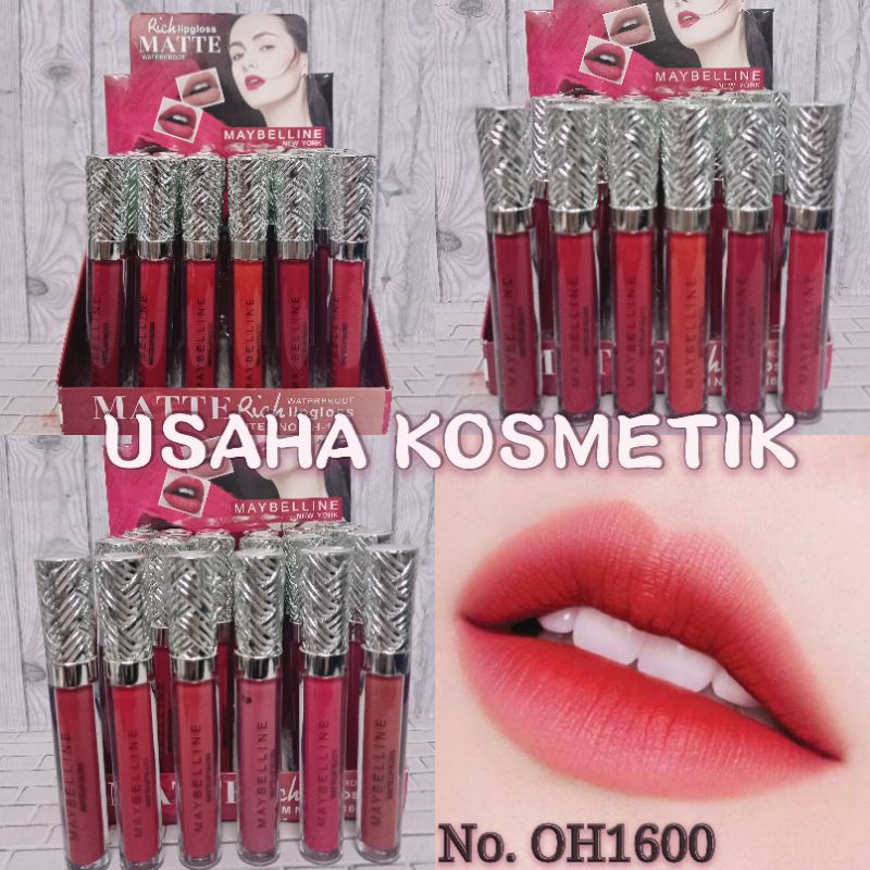 PER 12PCS!! LIPGLOSS MAYBELLINE RICH/24HOURS MATTE LONGLASTING NO. OH1506