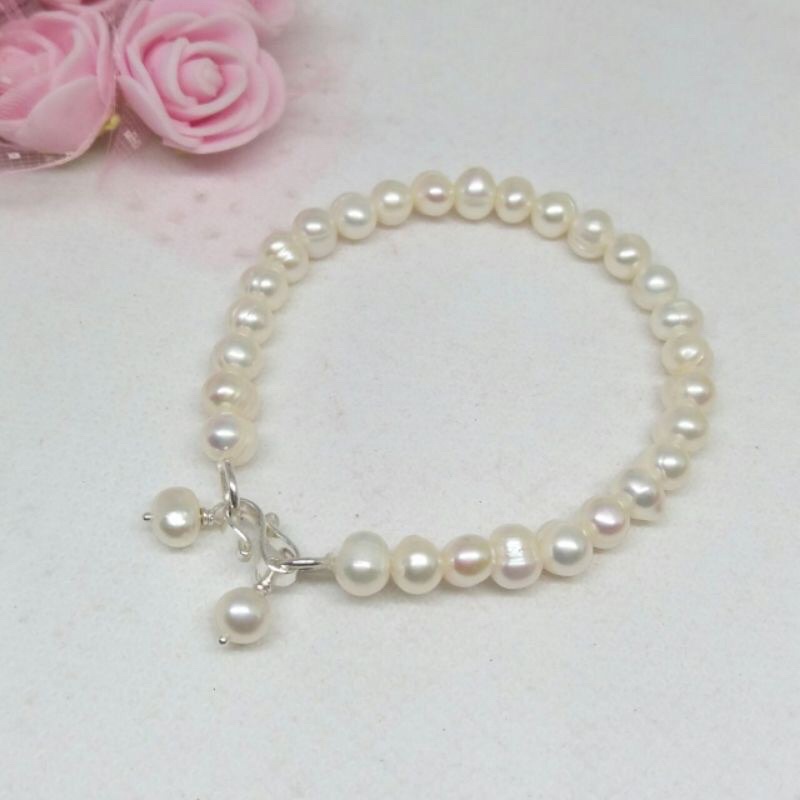 GELANG PERAK MUTIARA LOMBOK ASLI