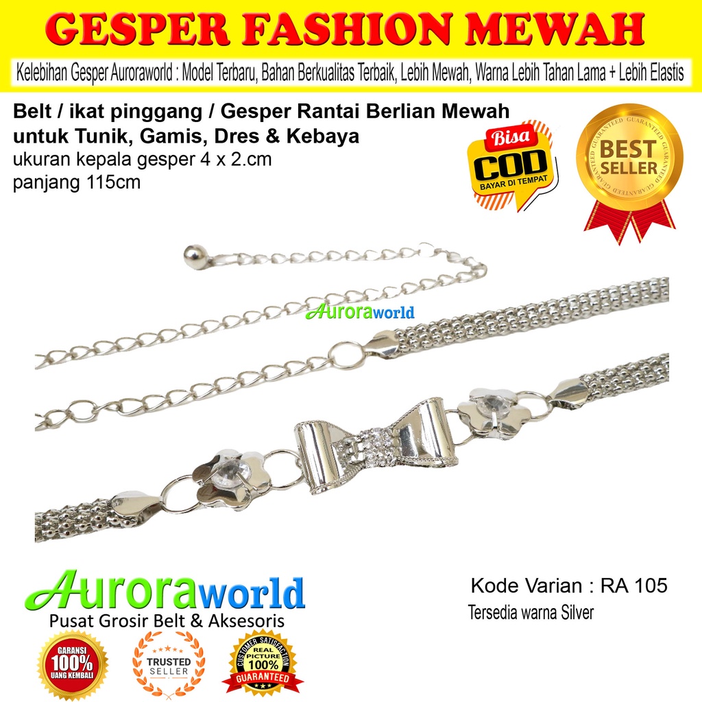 AURORAWORLD BELT RANTAI GESPER RANTAI UNTUK GAMIS DRESS TUNIK