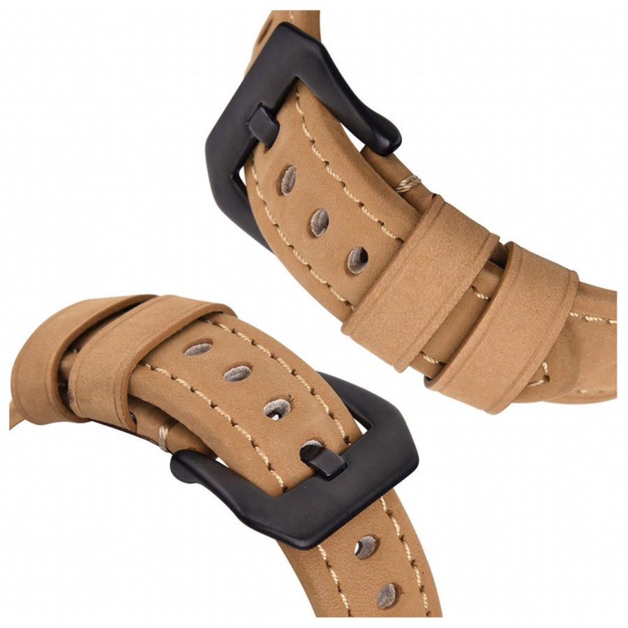 Tali Jam Tangan Mibro C2 - Strap 20mm Kulit Crazy Horse Leather Tebal Dengan Buckle Hitam