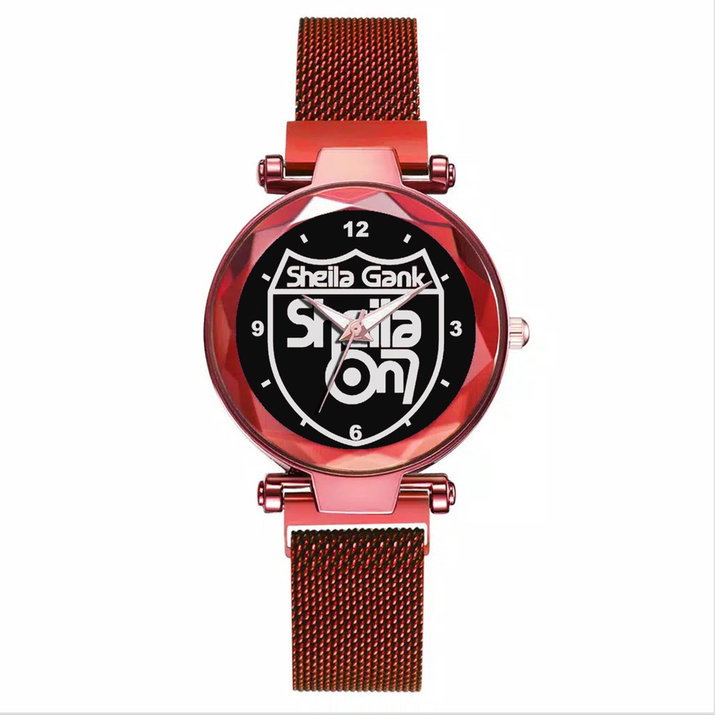 Jam Tangan Wanita Custom - SHEILA ON 7 MOTIF 2 Free Box &amp; Batre Cadangan