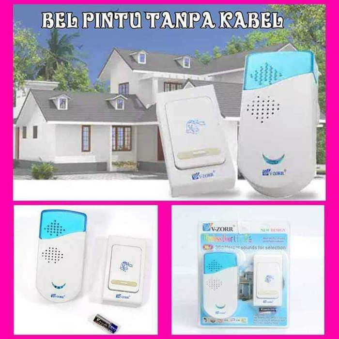 Bel Pintu Rumah Tanpa Kabel - Bel Rumah Wireless Jangkauan Hingga 100 Meter