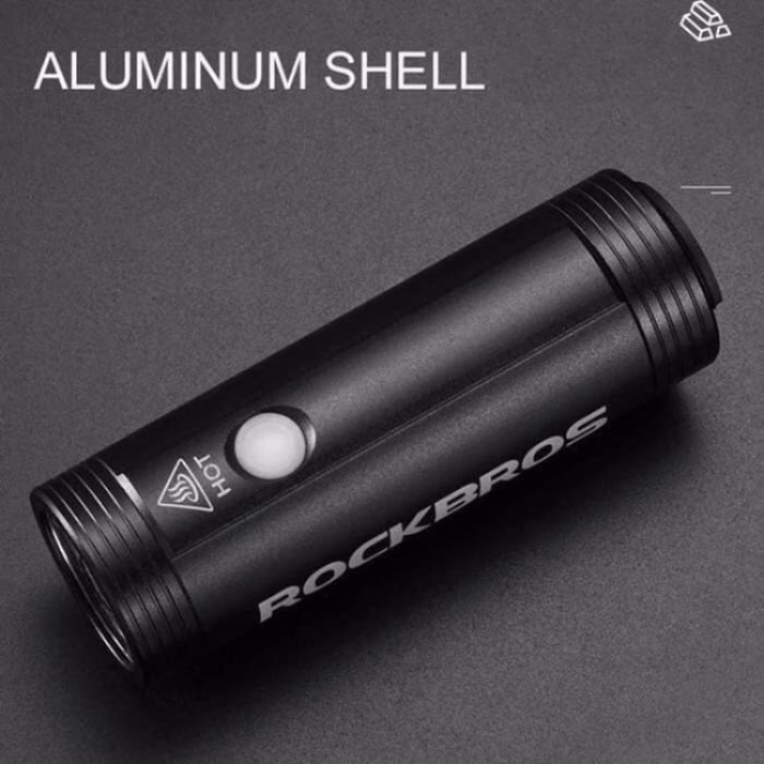 Lampu sepeda Rockbros R1-800 LM usb waterproof flashlight