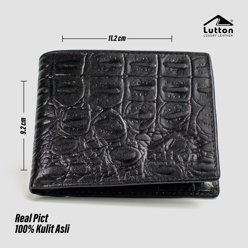 LUTTON - dompet kulit ukuran kecil - DOMPET KULIT SAPI ASLI PULL UP &amp; KULIT BUAYA