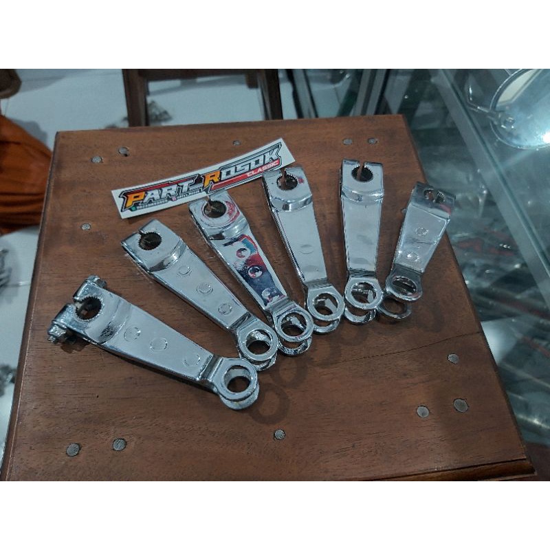 Tuas rem pedal rem as rem paha tromol belakang Tiger mega pro GL ori chrom