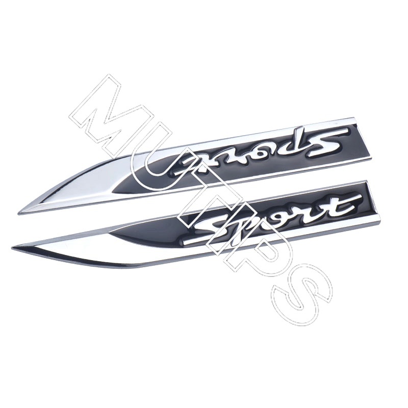 2pcs Penanda Fender Samping Mobil 3D Bahan Metal Untuk Toyota Honda Mitsubishi KIA Ford Hyundai Nissan BMW