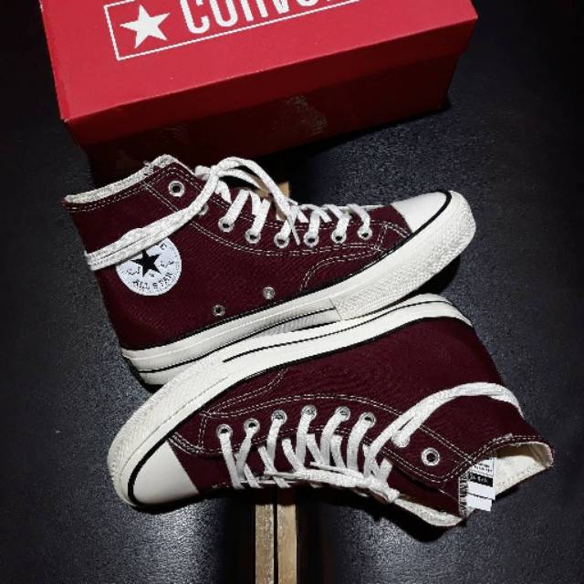 Converse 70S High Egret Maroon Made In Vietnam