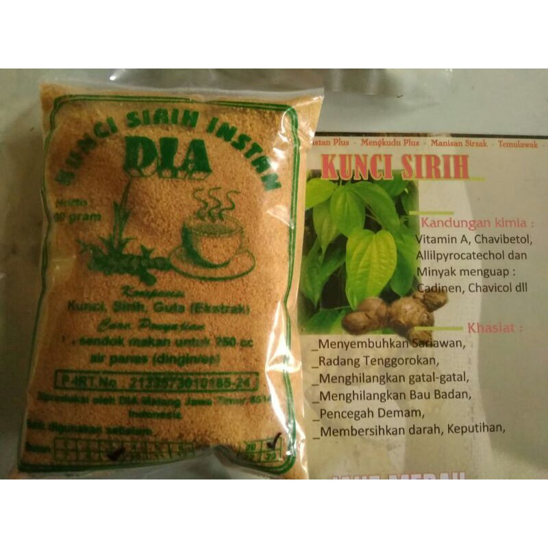 

Kunci Sirih Instan DIA 100gr