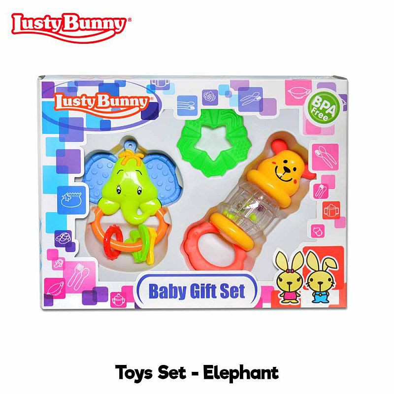 Lusty Bunny Toys Feeding Set / Mainan Bayi / Teether Bayi