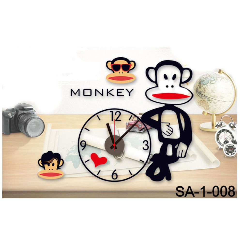 [JOYLEEN BEBE] Jam dinding stiker karakter/Clock Sticker Import Murah/Jam dinding DIY