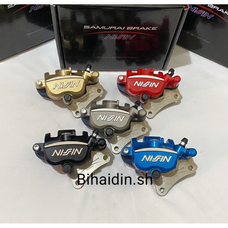 caliper depan nissin samurai 220mm 2piston+breket fiz r,jupiter z