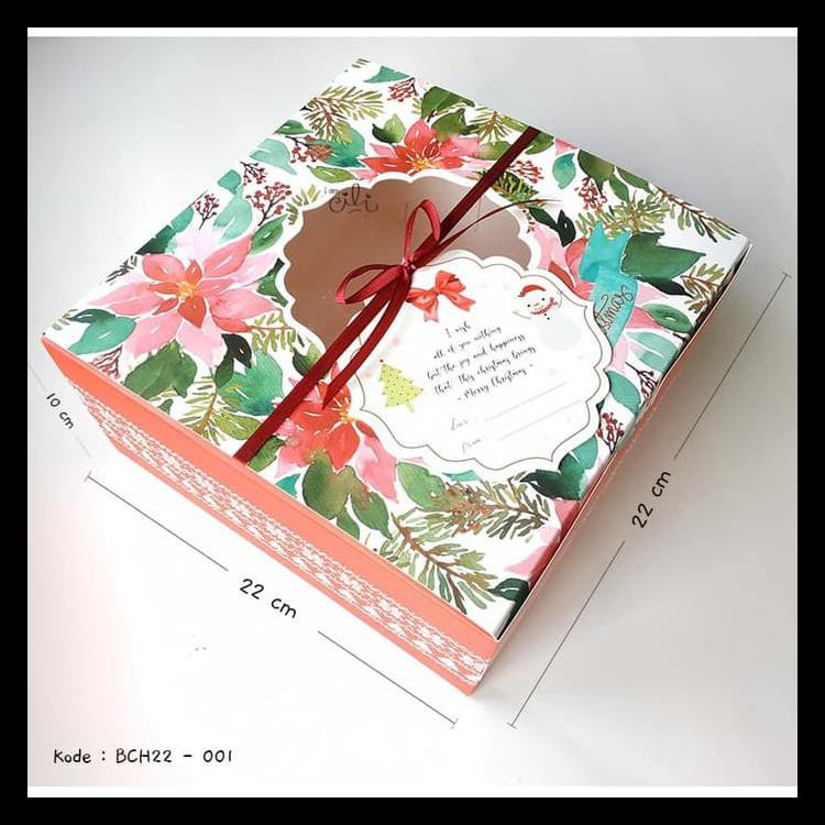 

(BAYAR DITEMPAT) TC-(BCH22-01) DUS KOTAK NATAL CHRISTMAS KUE BOLU 22 X 22 X10 (ISI 10) KODE 478