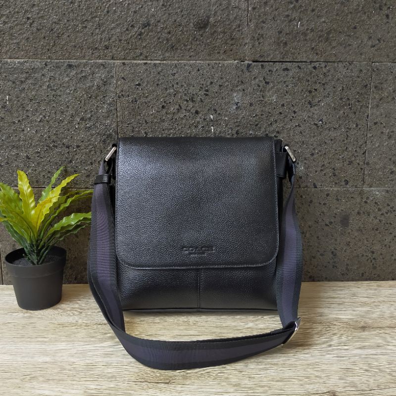 TAS PRIA COACH SULLIVAN SMALL MESSENGER IN SMOOTH LEATHER