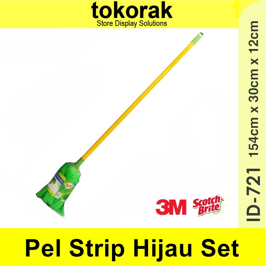 3M SCOTCH BRITE KAIN PEL STRIP HIJAU SET ID- 721 - ALAT PEL