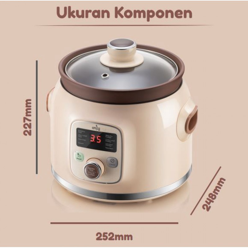 ELEK111 SLOW COOKER EMILY CLAYPOT 2 LITER ESC32001