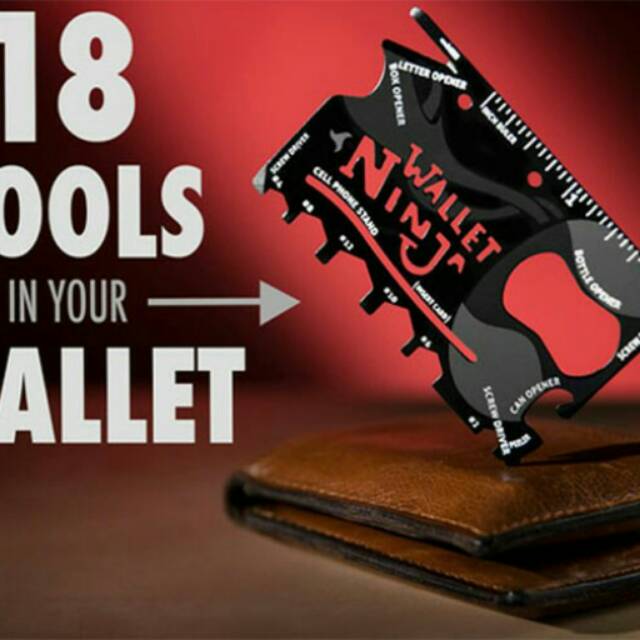 Toolkits Survival Ninja Wallet 18 In 1