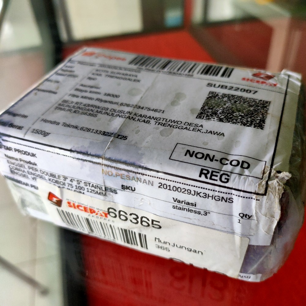 Engsel Per Double 3 4 5 Stainless Cobra Engsel Koboi 75 100 125mm Engsel Veer Ss 3 4 5 In Dim