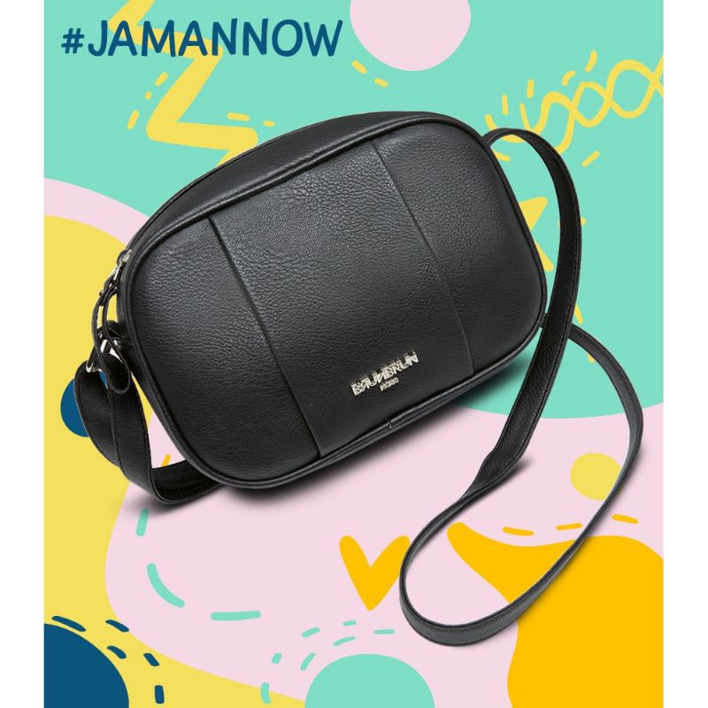 Tas Selempang Wanita Import Chance Black Brunbrun Sophie Martin Paris