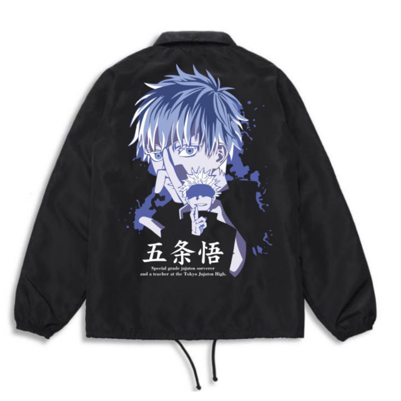 jaket coach anime jujutsu jepang gojosatoru terbaru jujutsu parasut1 ORI premium pria wanita /jaket 