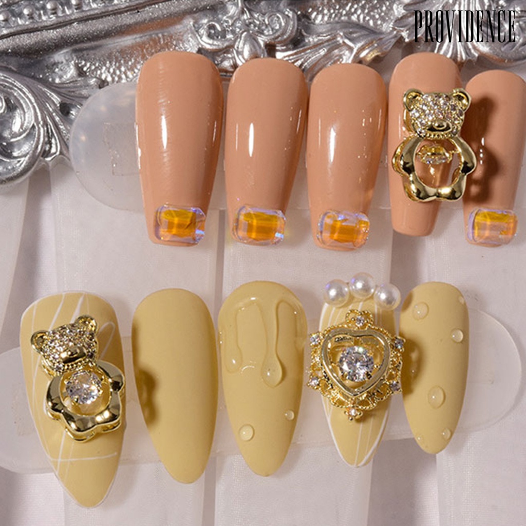 Providence Cute Bear Pattern 3D Nail Art Tips Sequins DIY Decals Sticker Manicure Decor