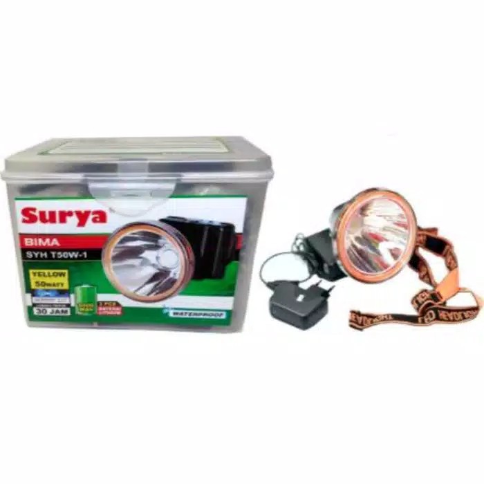 headlam head lamp outdoor - Senter Kepala Surya 50 WATT SYH T50W-1 Cahaya Putih Waterproof Headlam