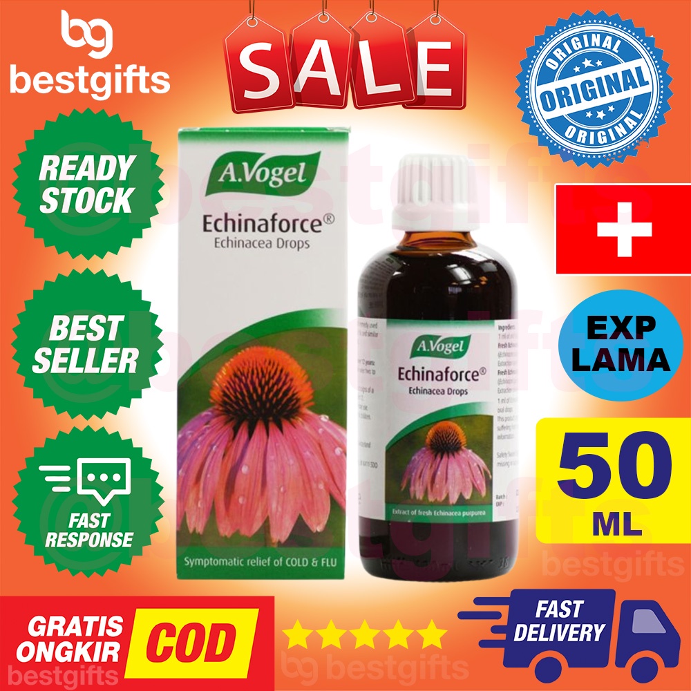 A VOGEL ECHINAFORCE ECHINACEA DROPS IMUN DAYA TAHAN TUBUH CEGAH GEJALA FLU INFEKSI PERNAPASAN 50 ML