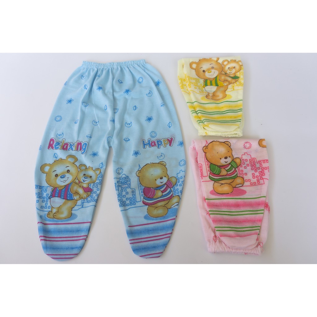 3Pcs Celana Panjang bayi Tutup Newborn katun TC