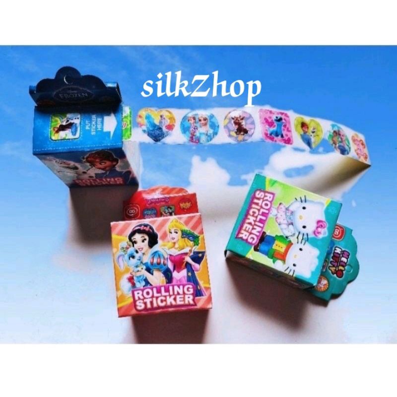 

sticker stiker rolling tempel hologram / stiker roll / mainan edukasi / stiker tempel
