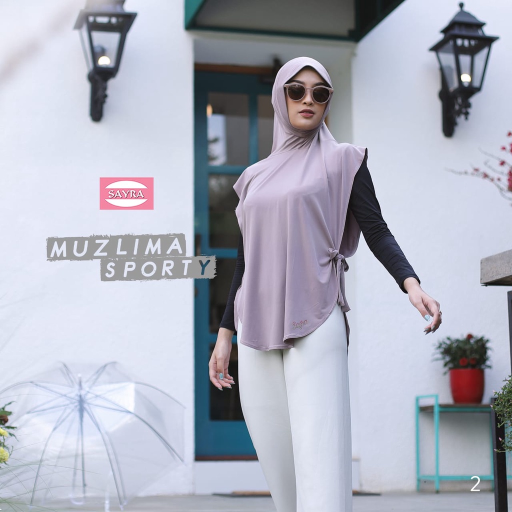 Jilbab Instan Bergo Muzlima Sporty Ori Sayra SAYRA1-UNGU CANTIK