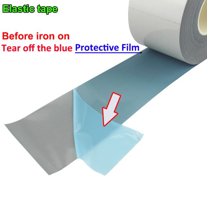 Reflective Tape Sticker Jaket Pakaian Heat Press Ukuran 10mm x 5 Meter