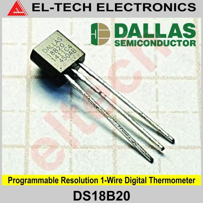 DS1820 DS 1820 DS18B20 18B20 Prog Resolution 1-Wire Digital Thermomtr elt3ch Segera Dapatkan