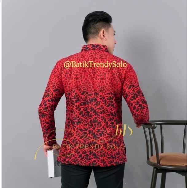 Hem  Kemeja Baju Batik Pria Cowok Laki Laki Slimfit Full Lapis Furing Lengan Panjang Lengan Pendek Original Asli Batik Jumanta Solo Laweyan Size S M L Xl XXL Bahan Katun Premium  911